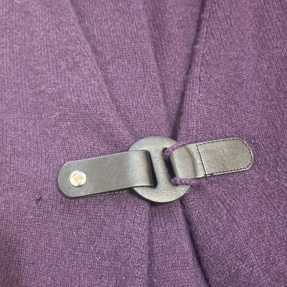 Cynthia Rowley Womens Sz S Cardigan 100% Cashmere Purple Sweater - See Flaws - Picture 2 of 6